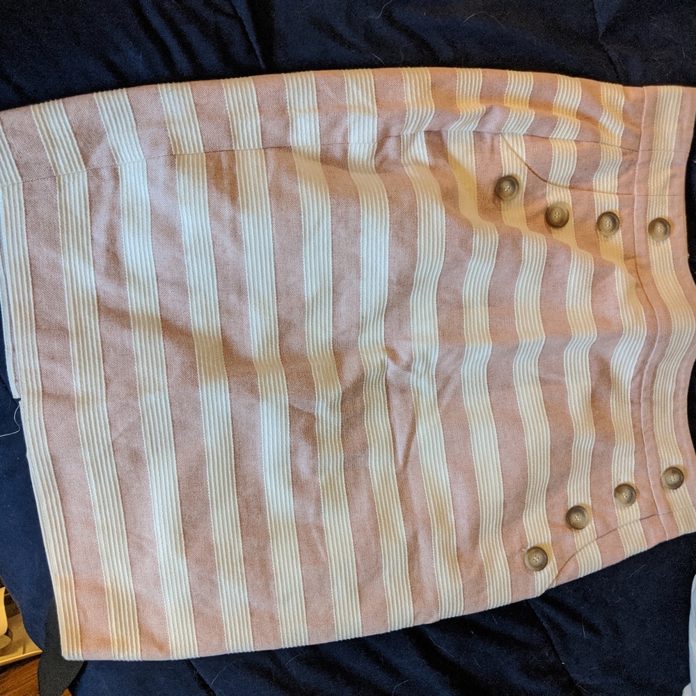 Blush striped sailor skirt